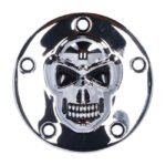 skull point cover 5 hole chrome for harley fits 1999 2017 twin cam