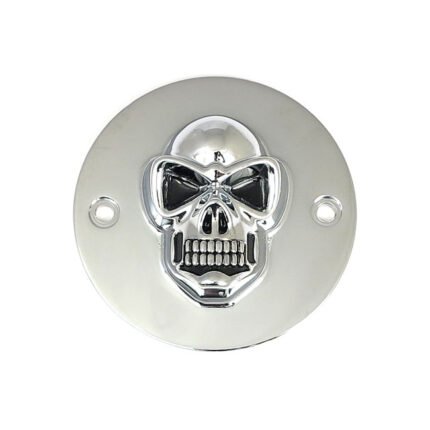 chrome skull point cvr horizontal for harley fits 1970 1999 b t excl tc