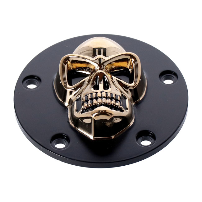 blk gold skull point cvr 5 hole for harley fits 1999 2017 twin cam