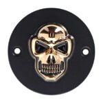 blk gold skull point cvr horizontal for harley fits 1970 1999 b t excl tc