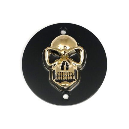 blk gold skull point cvr vertical for harley fits 1986 2003 xl