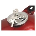 gas cap with lock vented chrome for harley fits 1983 1995 h d excl flt