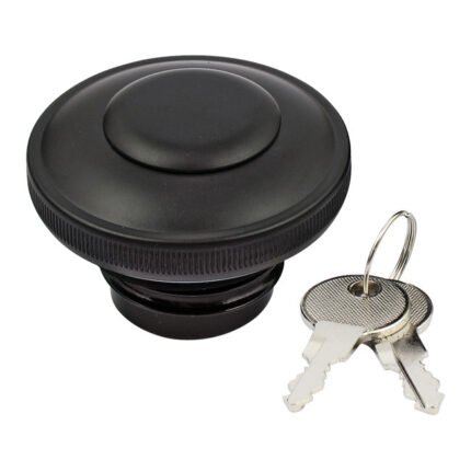 gas cap vented with lock black for harley fits 1996 2018 h d