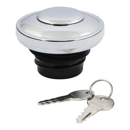 gas cap vented with lock chrome for harley fits 1983 1995 h d excl flt