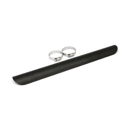 universal smooth heat shield 18 long black for harley fits 1 3 4 exhaust pipes