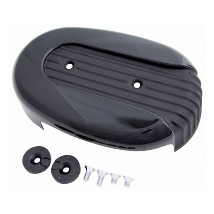 xl sportster air cleaner cover black grooved for harley fits 2004 2020 xl with stock oval air cleaner