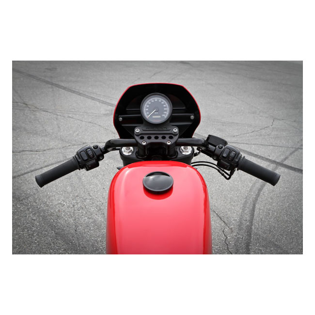 burly clubman bar black for harley fits 1982 2023 h d excl 2008 2021 e throttle 1988 2011 springers with 1 i d risers