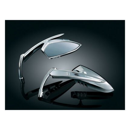 kuryakyn scythe 1 mirror set chrome for harley fits 1965 up h d