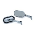 kuryakyn heavy industry mirrors chrome black for harley