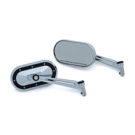 kuryakyn heavy industry mirrors chrome black for harley
