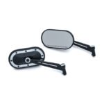 kuryakyn heavy industry mirrors black chrome for harley