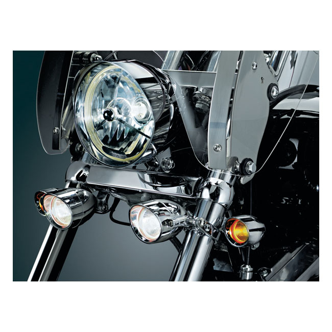 kuryakyn p clamp 1 3 8 1 1 2 chrome for harley