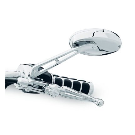 kuryakyn ellipse mirror set chrome for harley fits 1965 up most h d