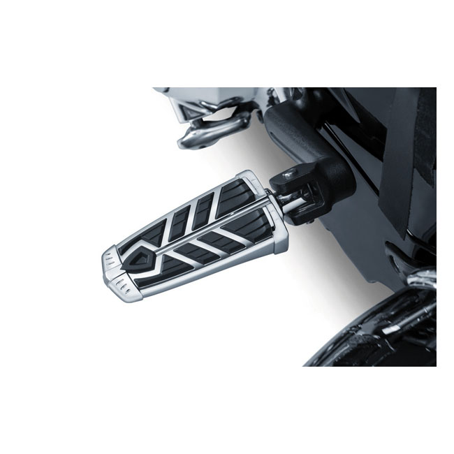 kuryakyn spear foot pegs chrome for harley fits model specific splined footpeg adapters are found in the adapter overview and must be purchased separately