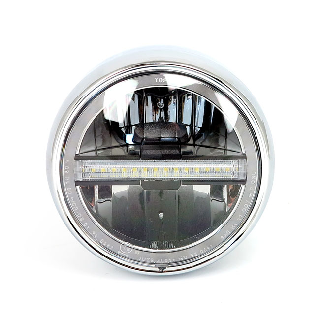 daytona neo vintage led headlamp chrome for harley