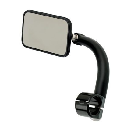 biltwell utility mirror rectangle clamp on 7 8 black for harley