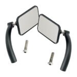 biltwell utility perch mount mirror set black for harley