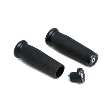 kuryakyn thresher grips 1 satin black for harley fits for 1 2022 handlebars
