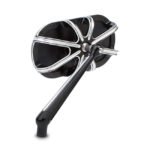 ness 10 gauge caged mirror left hand black for harley fits including hardware for harley indian metric and victory