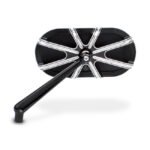 ness 10 gauge caged mirror left hand black for harley fits including hardware for harley indian metric and victory