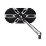 ness deep cut caged mirror right hand black for harley fits including hardware for harley indian metric and victory