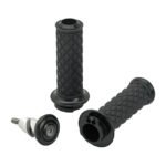 biltwell alumicore grips black for harley fits 1974 2022 h d with single or dual throttle cables excl street
