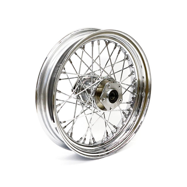 3 00 x 16 front wheel 40 spokes chrome for harley fits 1984 1998 flt flht flhr fltr