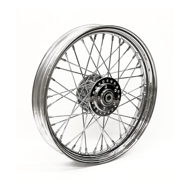 2 50 x 19 front wheel 40 spokes chrome for harley fits 1978 1983 fxr fx xl