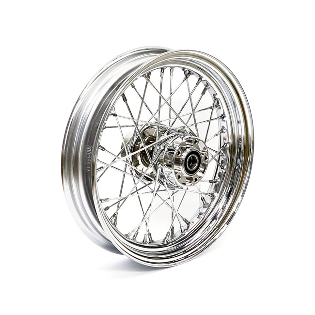 3 00 x 16 front wheel 40 spokes chrome for harley fits 2008 2017 flt flht flhr fltr flhx abs