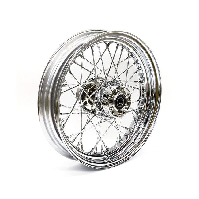 3 00 x 16 front wheel 40 spokes chrome for harley fits 2008 2017 flt flht flhr fltr flhx no abs