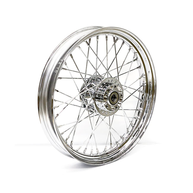 2 50 x 19 front wheel 40 spokes chrome for harley fits 2012 2017 fxd abs