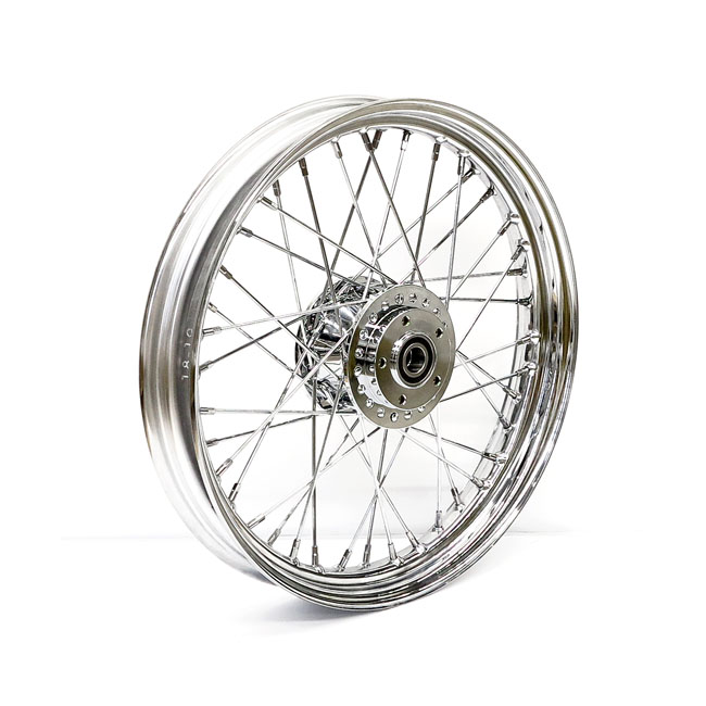 2 50 x 19 front wheel 40 spokes chrome for harley fits 2004 2005 fxd b c l