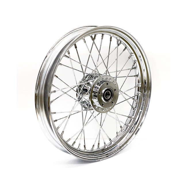 2 50 x 19 front wheel 40 spokes chrome for harley fits 2008 2010 xl abs