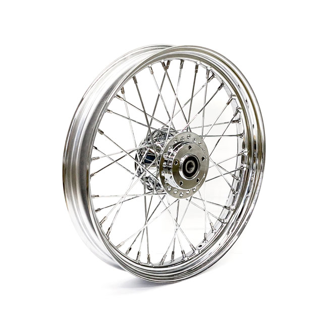 2 50 x 19 front wheel 40 spokes chrome for harley fits 2006 2007 xl