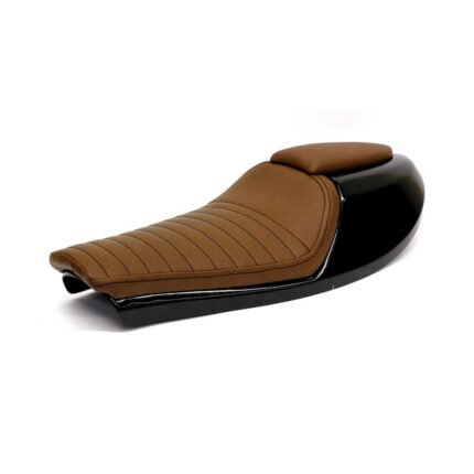 c racer neo classic cafe racer seat dark brown for harley fits universal 2