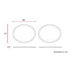 c racer vintage racing oval side number plates for harley fits universal