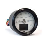 mmb 48mm electronic speedometer basic 120mph black for harley fits custom applications