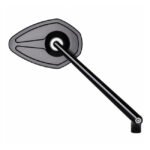 motogadget mo view sport xl glassless mirror black for harley fits universal