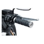 kuryakyn dillinger grips silver for harley fits 2008 2021 h d with e throttle excl 2018 2021 fltrxse