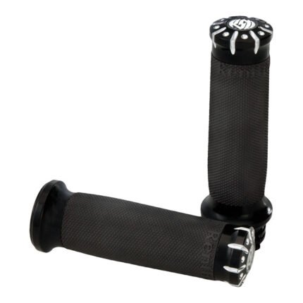 rsd chrono grips contrast cut for harley fits 1974 2022 h d with single or dual throttle cables excl street