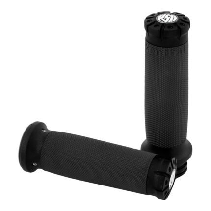 rsd chrono grips black ops for harley fits 1974 2022 h d with single or dual throttle cables excl street