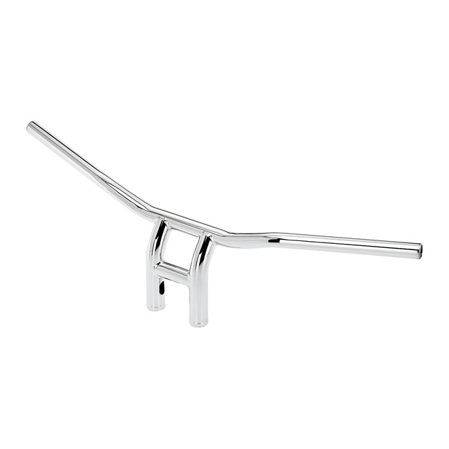 biltwell tyson xl pullback handlebar 8 chrome slotted for harley fits 1982 2022 h d excluding 2008 2022 e throttle with 3 1 2 mount bolt spacing