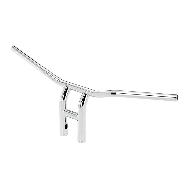 biltwell tyson xl pullback handlebar 10 chrome slotted for harley fits 1982 2022 h d excluding 2008 2022 e throttle with 3 1 2 mount bolt spacing