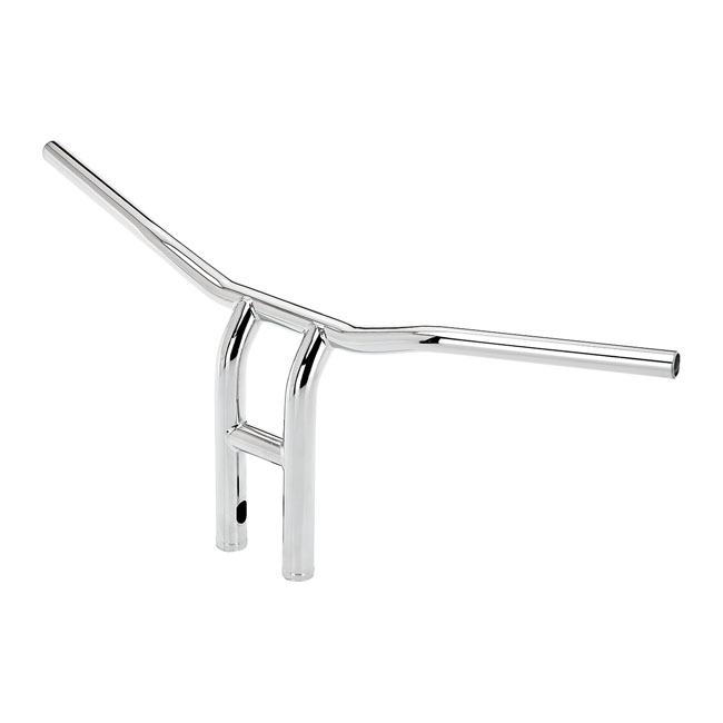 biltwell tyson xl pullback handlebar 12 chrome slotted for harley fits 1982 2022 h d excluding 2008 2022 e throttle with 3 1 2 mount bolt spacing