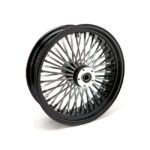 mcs radial 48 fat spoke rear wheel 5 50 x 18 black for harley fits 2002 2007 touring 2002 2006 v rod