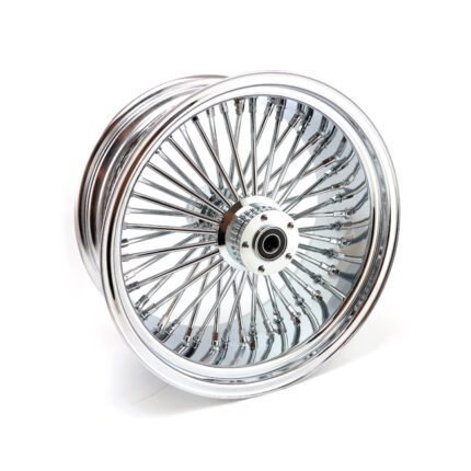 mcs radial 48 fat spoke rear wheel 8 50 x 18 chrome for harley fits 2006 v rod