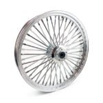 mcs radial 48 fat spoke front wheel 3 50 x 23 df chrome for harley fits custom applications
