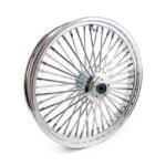 mcs radial 48 fat spoke front wheel 3 50 x 23 df chrome for harley fits custom applications