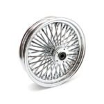 mcs radial 48 fat spoke front wheel 3 50 x 16 df chrome for harley fits 2000 2007 touring