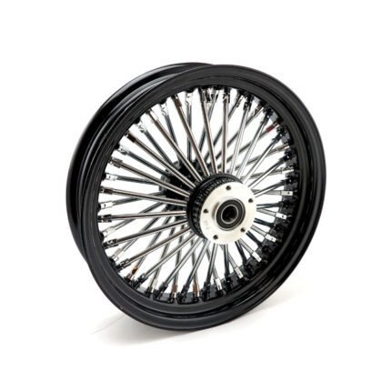 mcs radial 48 fat spoke front wheel 3 50 x 16 df black for harley fits 2000 2007 touring